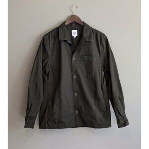 Gap Size Small Utility Shirt Jacket Heavyweight Cotton Mens Button Up LS Green